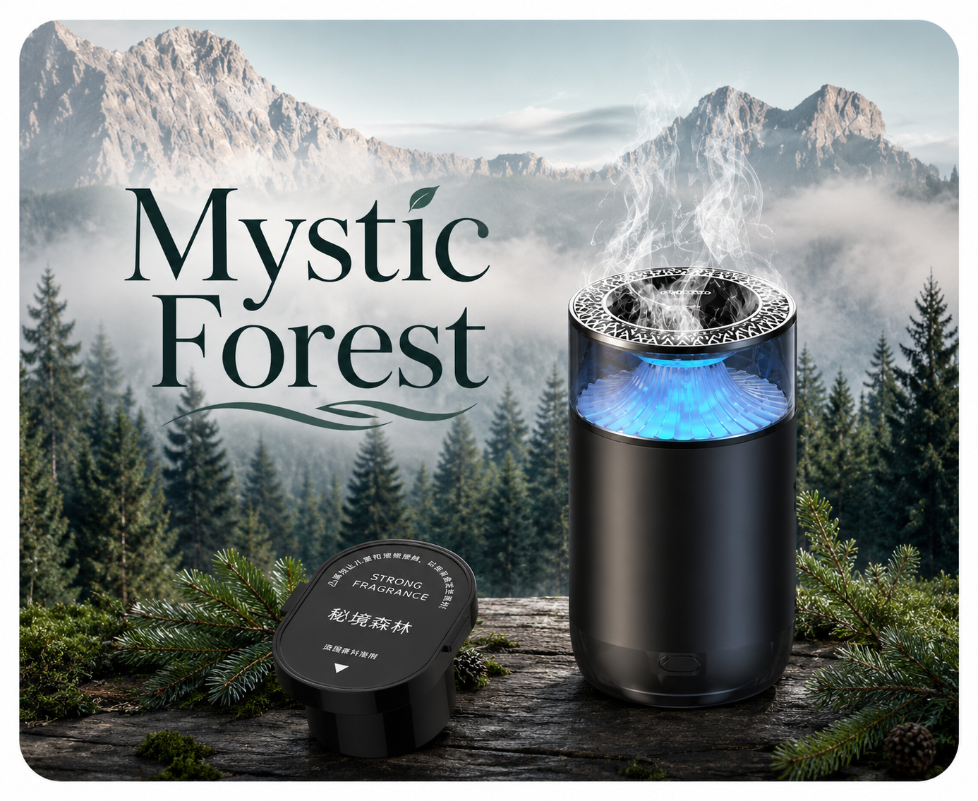 Smart Car Air Freshener & Aromatherapy Diffuser with RGB Light