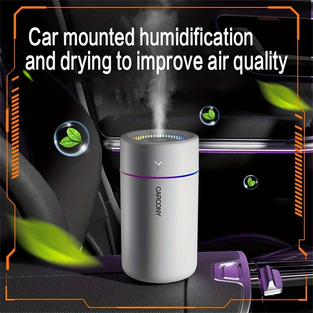 Mini Car Humidifier with Colorful LED | Silent Ultrasonic Aromatherapy Diffuser