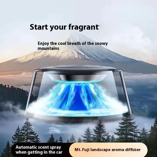 Mount Fuji Car Aroma Diffuser with 6-Color LED & Smart Mist Technology
