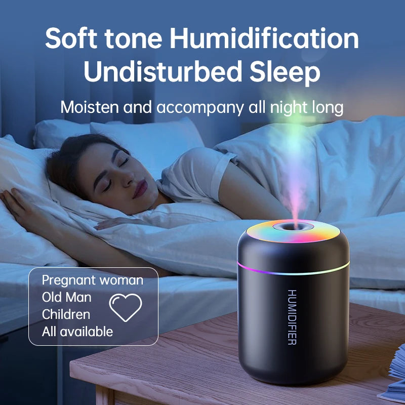 180ML Mini USB Aroma Diffuser | Portable Ultrasonic Humidifier for Car, Home & Bedroom