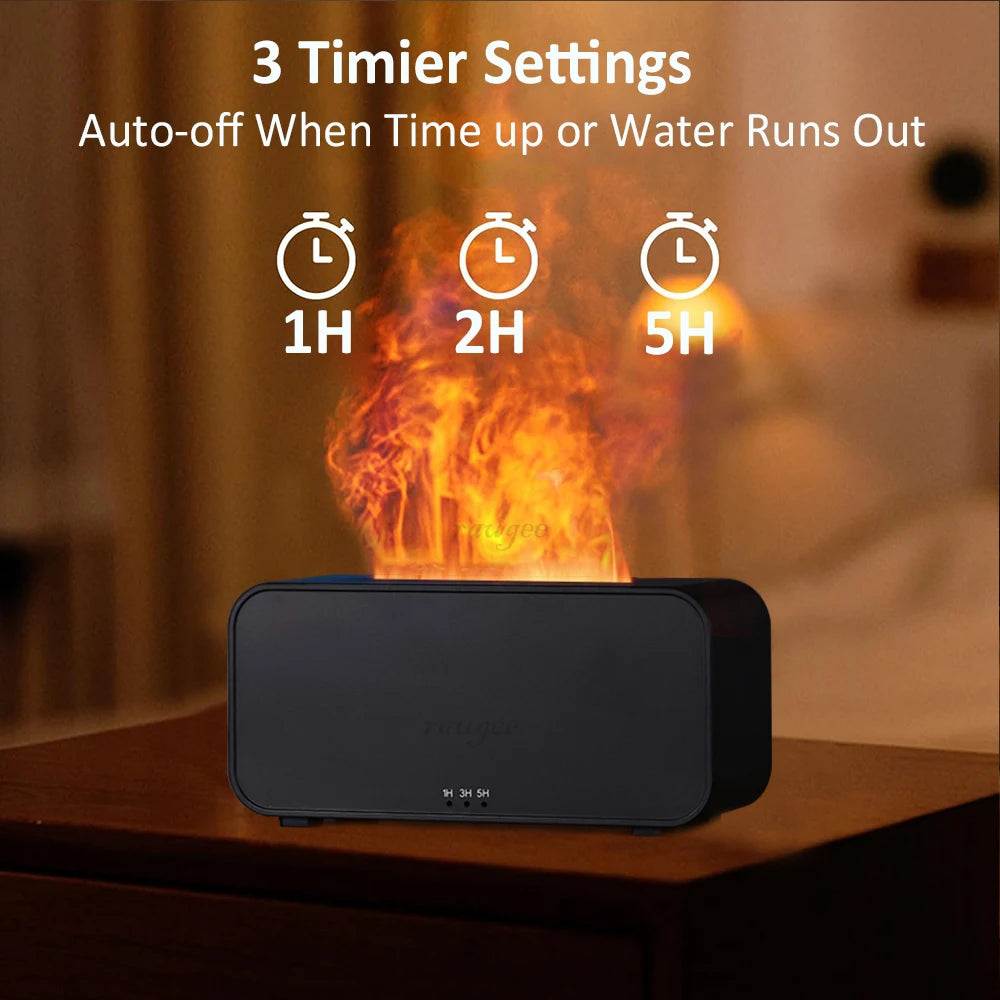 Mini Flame Aroma Diffuser with 7-Color LED | Automatic Fragrance Humidifier