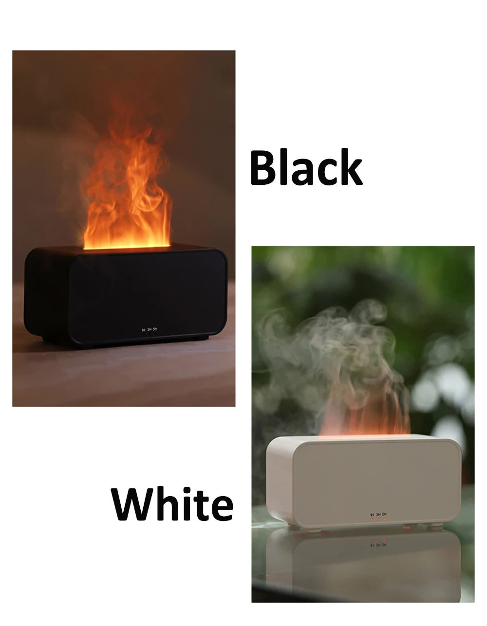 Mini Flame Aroma Diffuser with 7-Color LED | Automatic Fragrance Humidifier