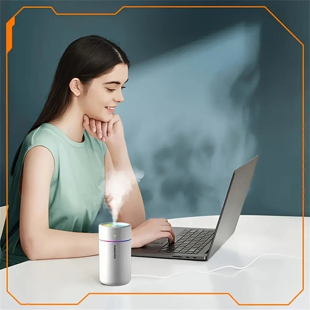 Mini Car Humidifier with Colorful LED | Silent Ultrasonic Aromatherapy Diffuser