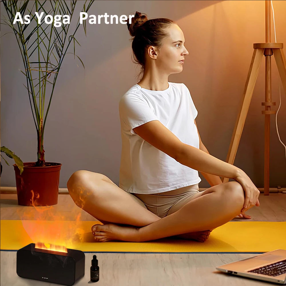 Mini Flame Aroma Diffuser with 7-Color LED | Automatic Fragrance Humidifier