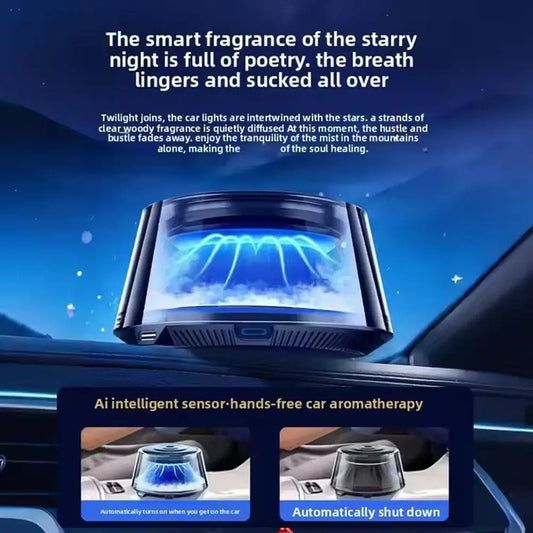 Mount Fuji Car Aroma Diffuser with 6-Color LED & Smart Mist Technology