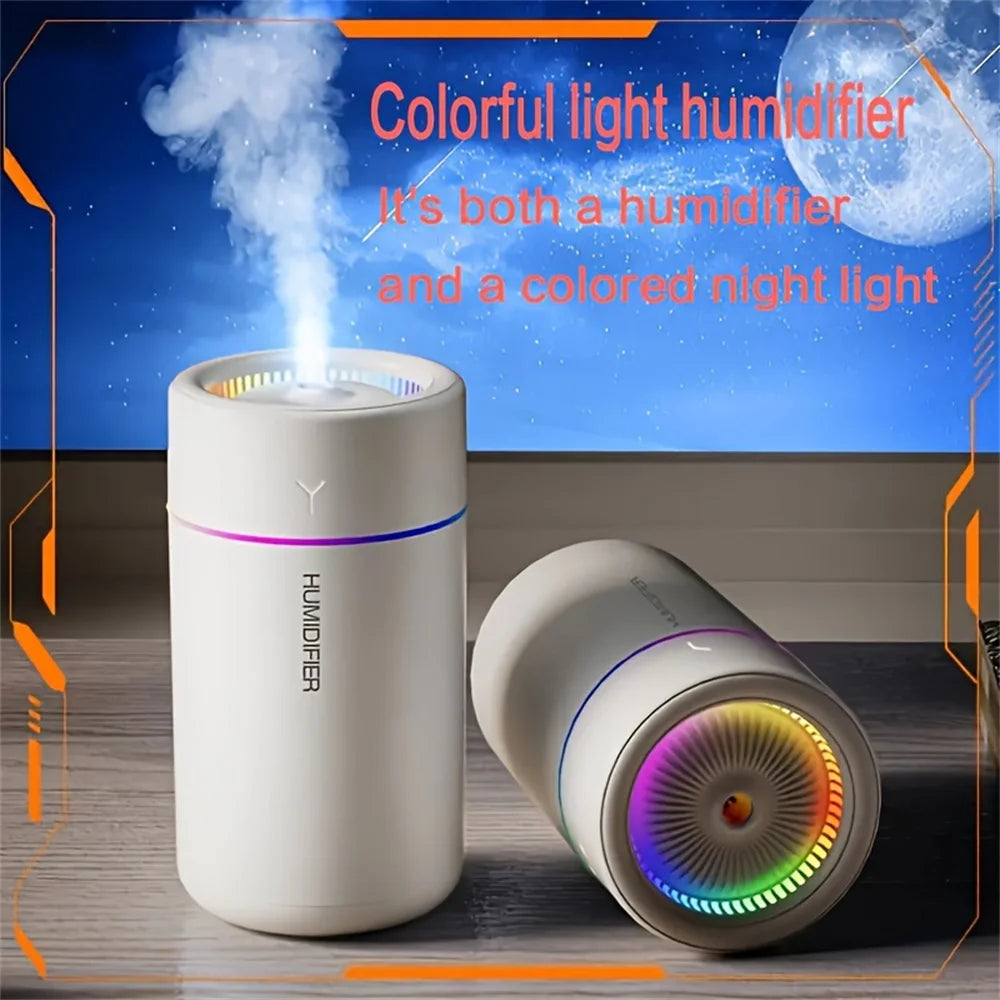 Mini Car Humidifier with Colorful LED | Silent Ultrasonic Aromatherapy Diffuser