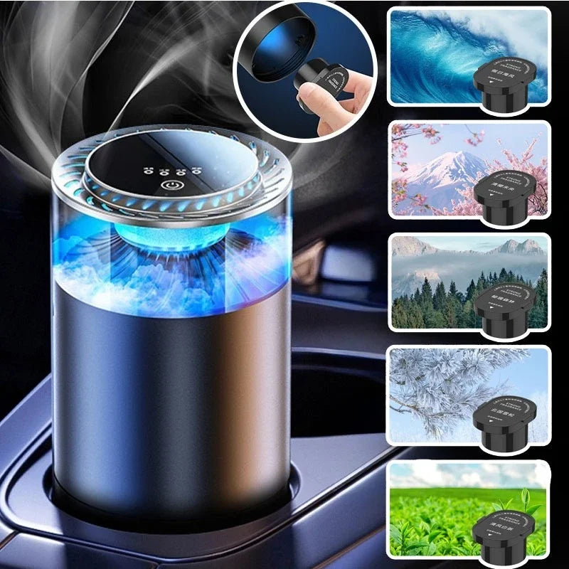 Smart Car Air Freshener & Aromatherapy Diffuser with RGB Light