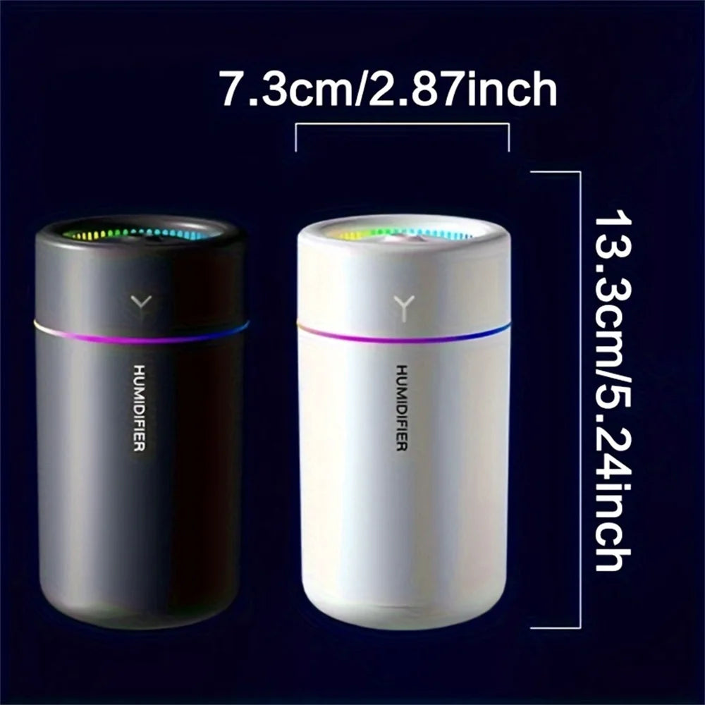 Mini Car Humidifier with Colorful LED | Silent Ultrasonic Aromatherapy Diffuser