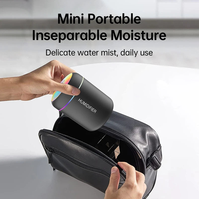 180ML Mini USB Aroma Diffuser | Portable Ultrasonic Humidifier for Car, Home & Bedroom