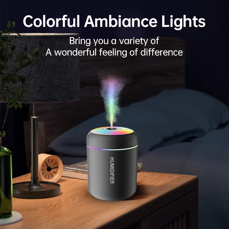 180ML Mini USB Aroma Diffuser | Portable Ultrasonic Humidifier for Car, Home & Bedroom