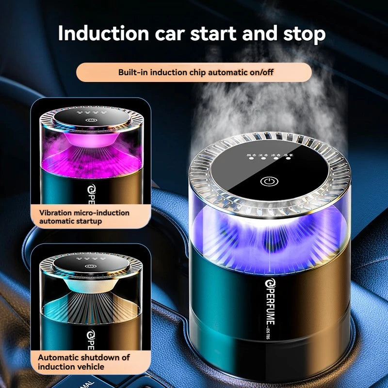 Smart Car Aroma Diffuser | Cloud Mist, RGB Light & Sound Sensor