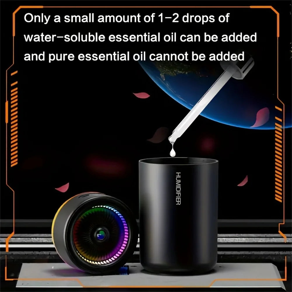 Mini Car Humidifier with Colorful LED | Silent Ultrasonic Aromatherapy Diffuser