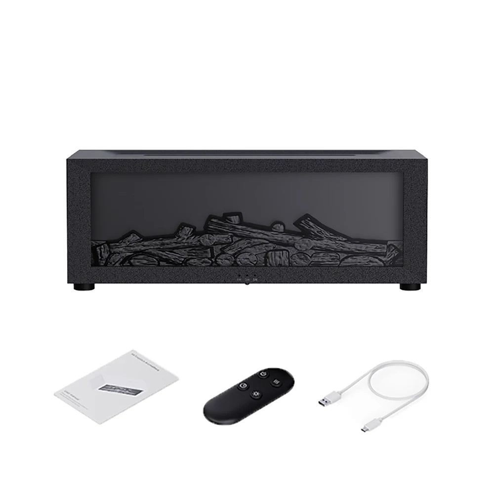 Flame Aroma Diffuser with Remote Control | 7-Color LED & Essential Oil Humidifier